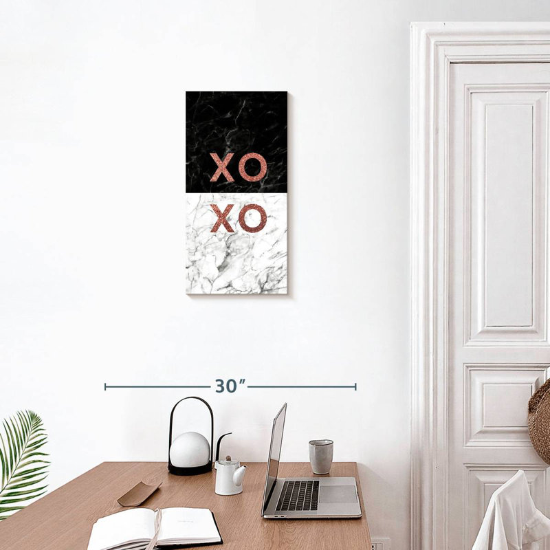 Pink XOXO Typography, 24" H x 12" W