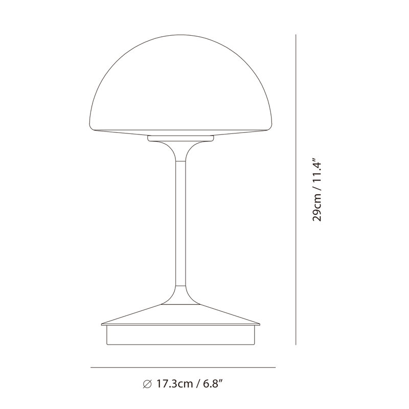 Pensee LED Table Lamp, Black