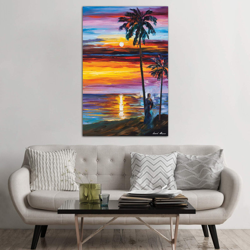 Caribbean Mood by Leonid Afremov - Wrapped Canvas Gallery-Wrapped Canvas Giclee, 152.5 cm H x 101.5 cm W