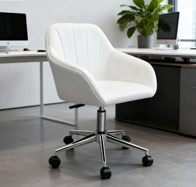Chaise de bureau en similicuir, conception pivotante réglable pour le bureau personnel, look moderne élégant et sièges confortables