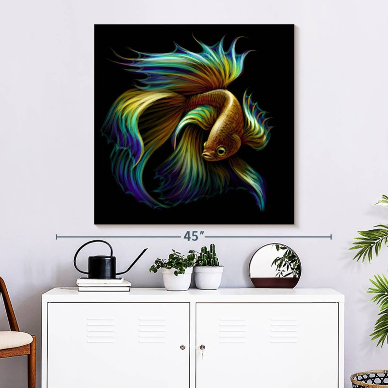 Brampt Fantasy Betta Fish, 33" H x 33" W