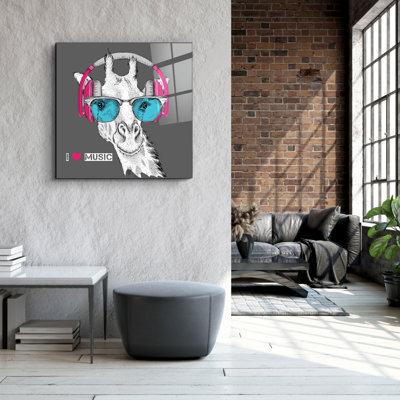 Superbe peinture décorative en verre trempé 23,6 po x 23,6 po | 100% verre trempé, épaisseur: 0,16 pouce | Impression UV pour des couleurs éclatantes | Art mural parfait pour la décoration de la maison ou du bureau, design moderne et élégant