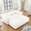 Canapé en chenille avec 2 repose-pieds en tissu-929832470-929832465-929832467