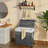 Hand Woven Rolling Laundry Sorter with Handles-1099731124