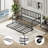 Daybed With Trundle, Metal Trundle Bed, Sofa Bed Frame With Heavy Duty Metal Slats Sppports, Space Saving, For Living Room, Bedroom And Guest Room