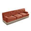 Canapé modulaire capitonné en velours rouge à 3 places avec frange, canapé modulaire adapté aux animaux de compagnie-317527532-317527533
