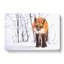 Red Fox In A Winter Forest - Wrapped Canvas-56629953