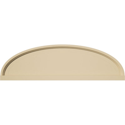 Elliptical Signature Urethane Pediment, Primed Tan
