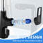 Robinet de vasque rétractable noir mat - Robinet de lavabo de salle de bain à un trou avec bec relevable et modes de jet doubles-117992810