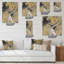 Horloge murale en marbre doré et noir - Glam-863857843