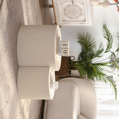 Table basse ronde en bois sans assemblage, table d'appoint compacte pour petit salon ou appartement
