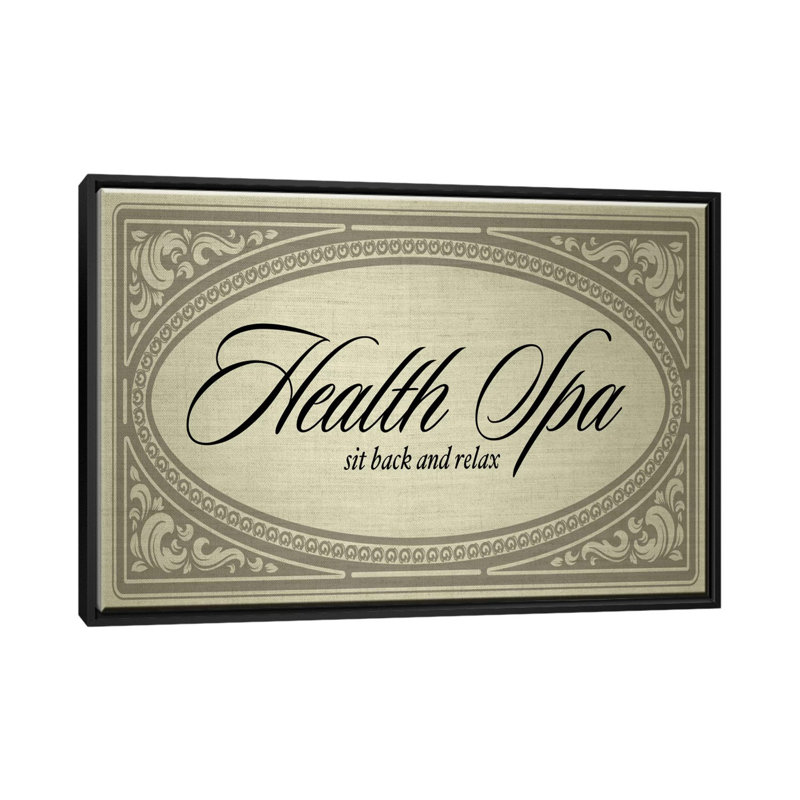 «Health Spa Sit Back And Relax» par PI Studio - Estampe numérique sur toile tendue avec châssis, H 18 po x l 26 po x P 1,5 po