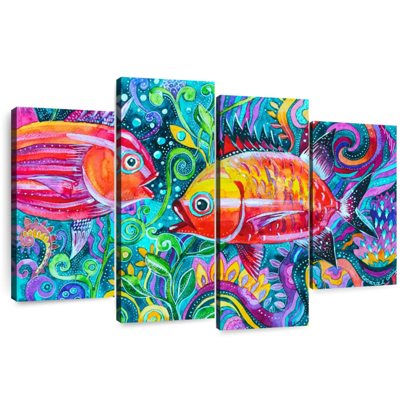 Underwater Fish, 27" H x 43" W
