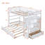 Lit superposé simple au-dessus de simple avec lit gigogne et escalier-953150757