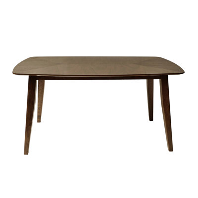 Table Mid-Century en noyer: Transformez votre table en bois de salle à manger, conception captivante