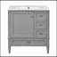 Meuble-lavabo moderne de 30 po avec lavabo en céramique, salle de bain blanche avec 3 tiroirs, armoire de rangement moderne en bois massif, idéale pour la maison-580562770