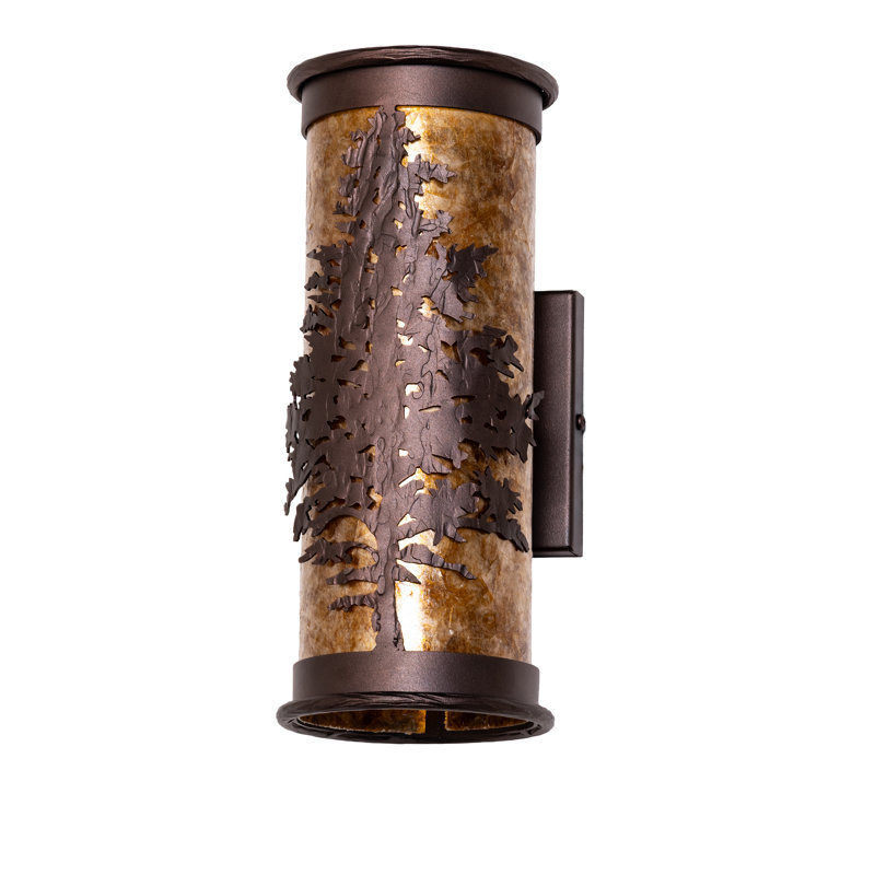 2 - Light Armed Sconce, 12" H x 5" W x 5.75" D, Mahogany Bronze, 60