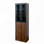 Armoire de rangement H 70,87 po, étagère de rangement coulissante multi-fonctions à 4 niveaux et 2 portes en verre-515216010