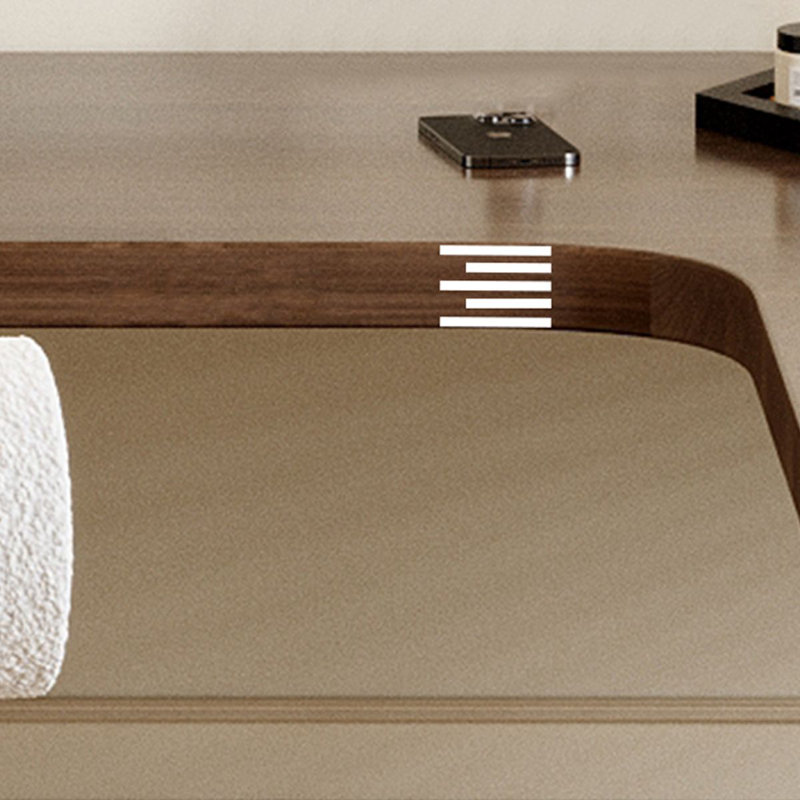 Light walnut L-Shaped Solid Wood desks, 29.53" H x 70.87" W x 55.12" D, Right Hand Return