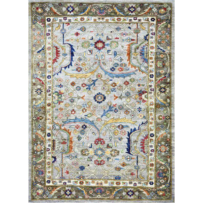 Transitional Hand Knotted Wool Oriental Area Rug