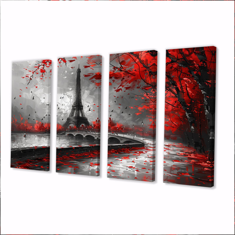 Bilyeu - City Paris, ensemble d'art mural, H 28 po x l 48 po