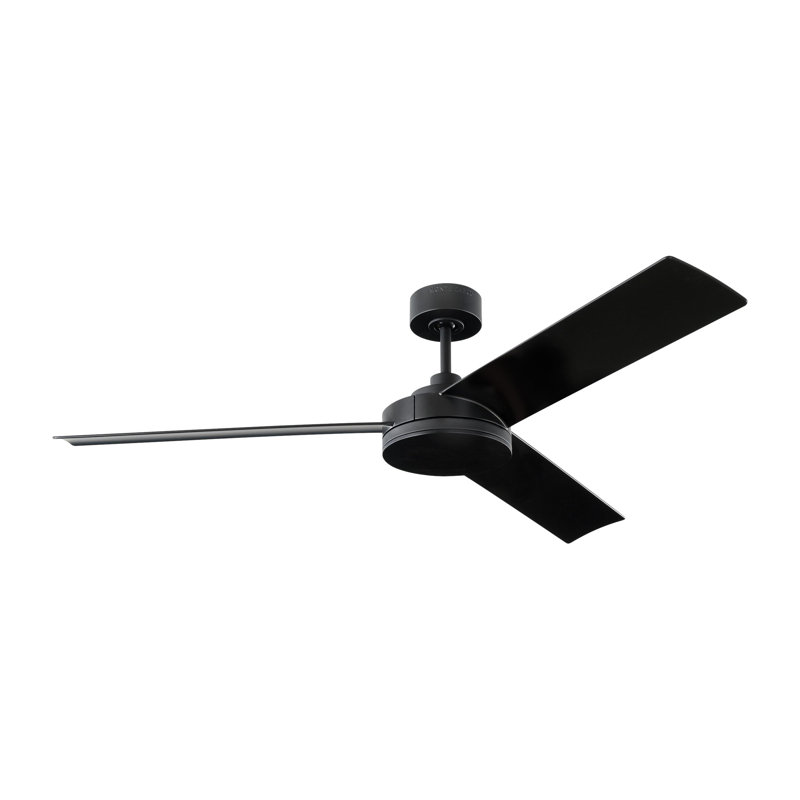 56'' Ceiling Fan with LED Lights, Midnight Black