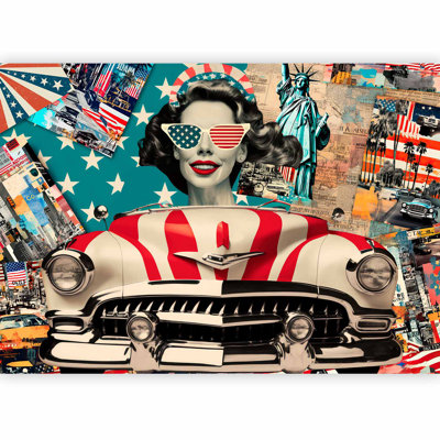 Peel & Stick Wall Mural - American collage