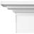  53-In. Electric Fireplace Mantel with Marble in White and Deep Log Insert with 5 Multicolor Flames