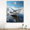 Blanc Japon Whispers Of Winter I - Cottage Très grandes horloges murales