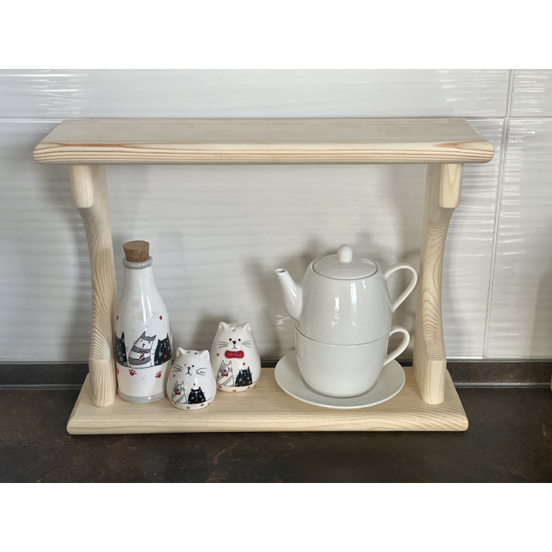 Freestanding Wood Spice Rack