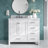 Cambridge 43'' Single Bathroom Vanity with Carrara Marble Top-629651018