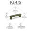 Poignée d'armoire moderne Mid-Century de ROUS, 3 po, olive (vert)-111786460-112192736