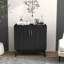 Buffet Mid-Century cannelé, pieds solides, tablettes réglables - noyer