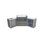 Îlot de cuisine en U en acier inoxydable de luxe l 110 po Mont Alpi Premium avec réfrigérateur + barbecue à gaz 6 brûleurs de 44 po + brûleur latéral + comptoirs en granite + tiroirs de rangement + ensemble de rôtisserie + housse + convertible au gaz naturel + garantie à vie