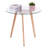 Alarick Round Glass Dining Table, Modern Leisure Table with Wood Legs-224545330