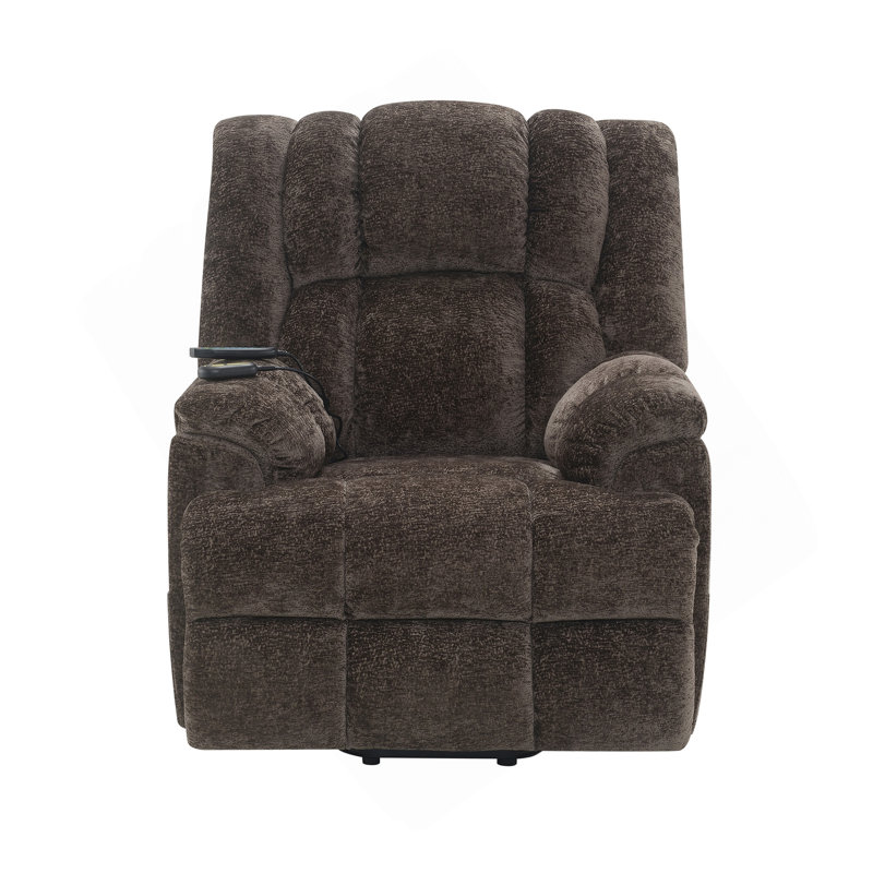 Fauteuil inclinable électrique Brown Power Lift avec chauffage et massage