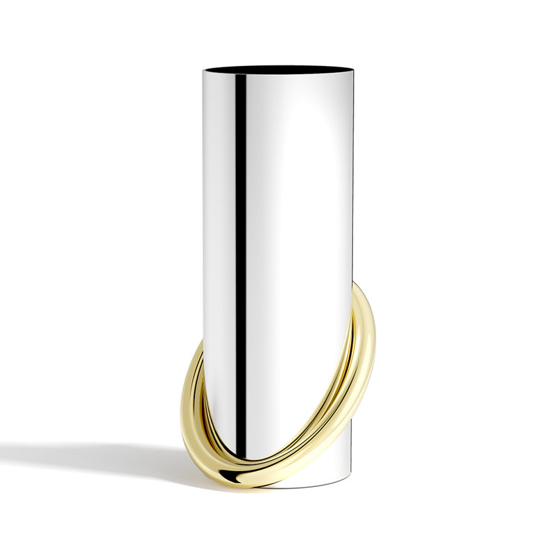 Vase en anneau, H 8 po x l 3,9 po x P 3,9 po