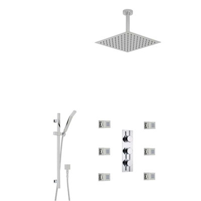 Edinburgh Ceiling Mount Rainfall Shower Head Luxurious Modern Design for Ultimate Shower Experience