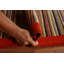 Tapis rouge en laine noué à la main de conception unique 3 pi 0 po x 4 pi 11 po New Age