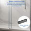 56 à 60 po X P 66 po H Porte de baignoire coulissante simple sans cadre avec Verre trempé transparent-111180570
