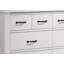 Commode blanche 6 tiroirs Cassini
