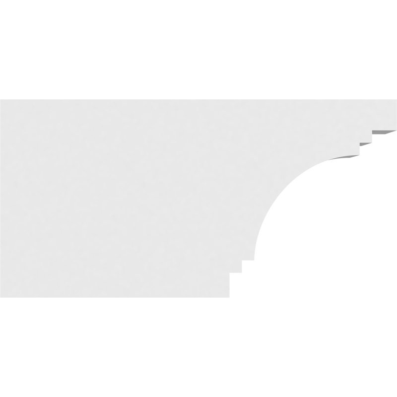 4"W x 10"H x 20"L Standard Pescadero Architectural Grade PVC Rafter Tail, 10"H x 4"W x 20"D