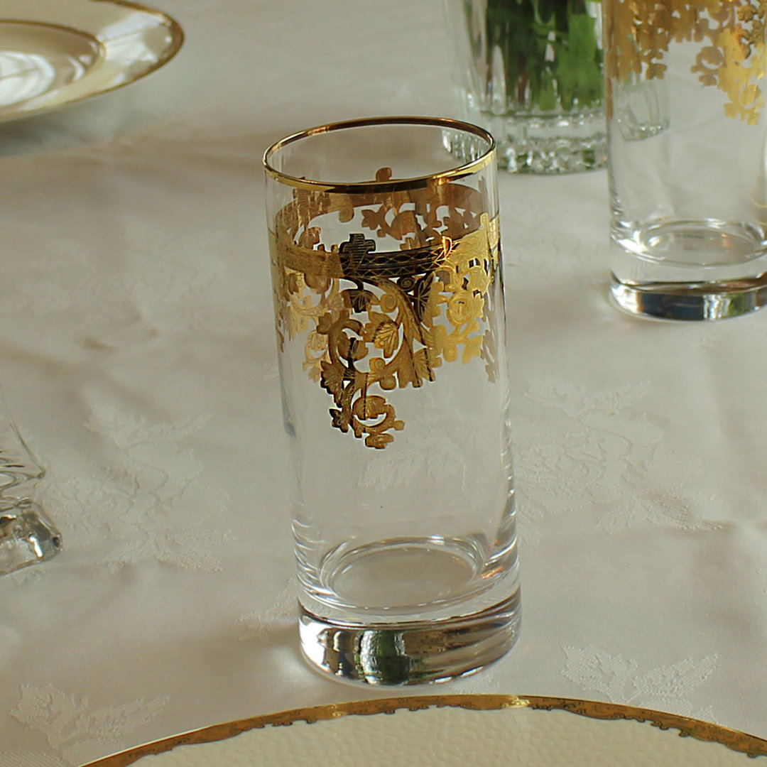 11oz. Handmade Crystal Highball Glass Set (Set of 4) Lorren Home Trends