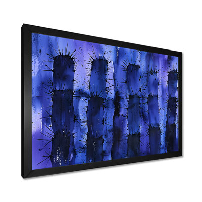 «Cactus Spines Landscape III - Floral Cactus Print», art mural