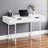Avignon 2-Drawer White Finish Computer Desk With Metal Leg, 29.74" H X 47.01" W X 23.5" D