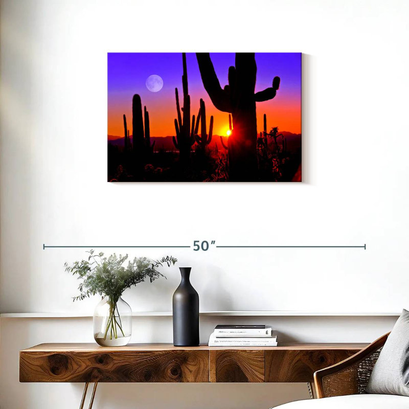 Silhouette de cactus Harnek Saguaro, H 20 po x l 30 po