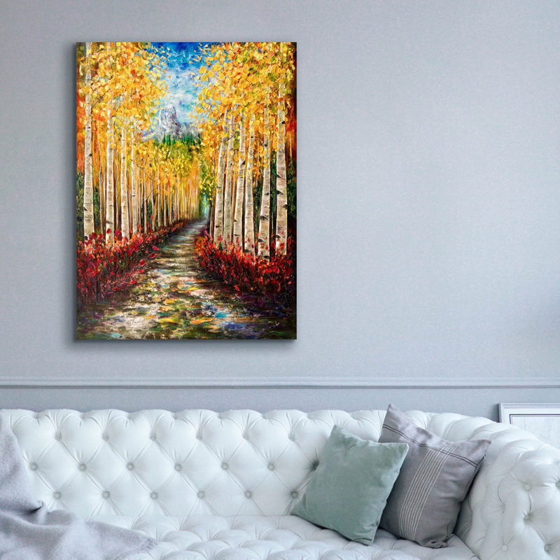 «Nelly Creek, peinture de Uncompahgre National Forest» par Lena Owens, art mural sur toile, H 54 po x l 40 po