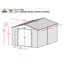 Select Steel Storage Shed Steel Storage Shed, 10X14, Blue Grey-67124278