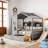 Wooden Full Size House Bed With Trundle-321343109-321886198