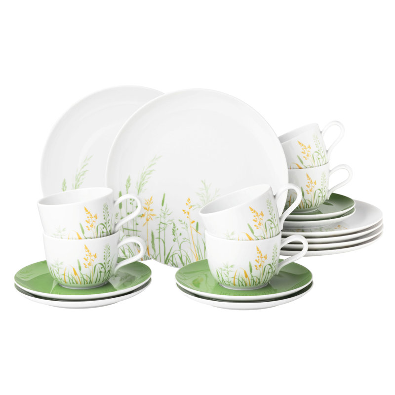 Asine Piece Porcelain Dinnerware Set - Service for 6